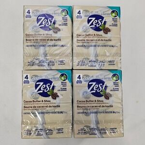 Zest Cocoa Butter & Shea Deodorizing Bar Soap 16 Bars Total 4-Packs x 4 3.2oz